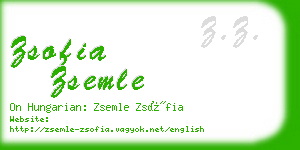 zsofia zsemle business card